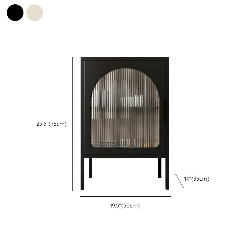 Contemporary Curio Cabinet Metal Storage Cabinet for Living Room