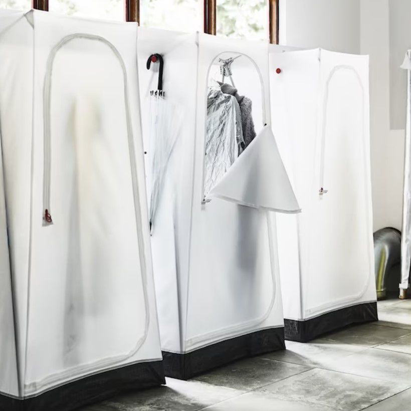 Moderne freistehende Garderobe Armoire Metallgarderobe mit Wäschelbahn