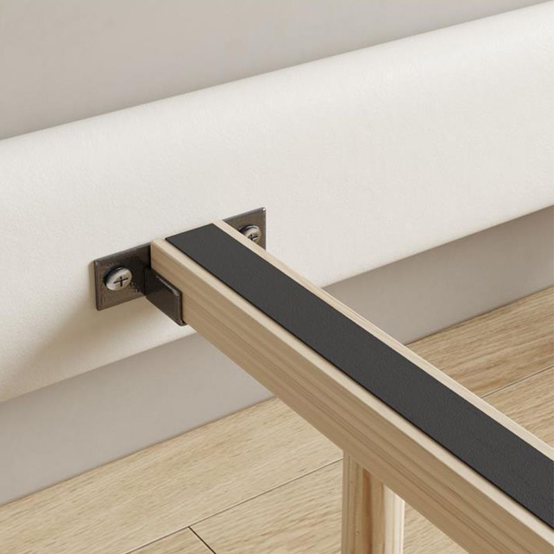 Véritable plate-forme rembourrée en cuir