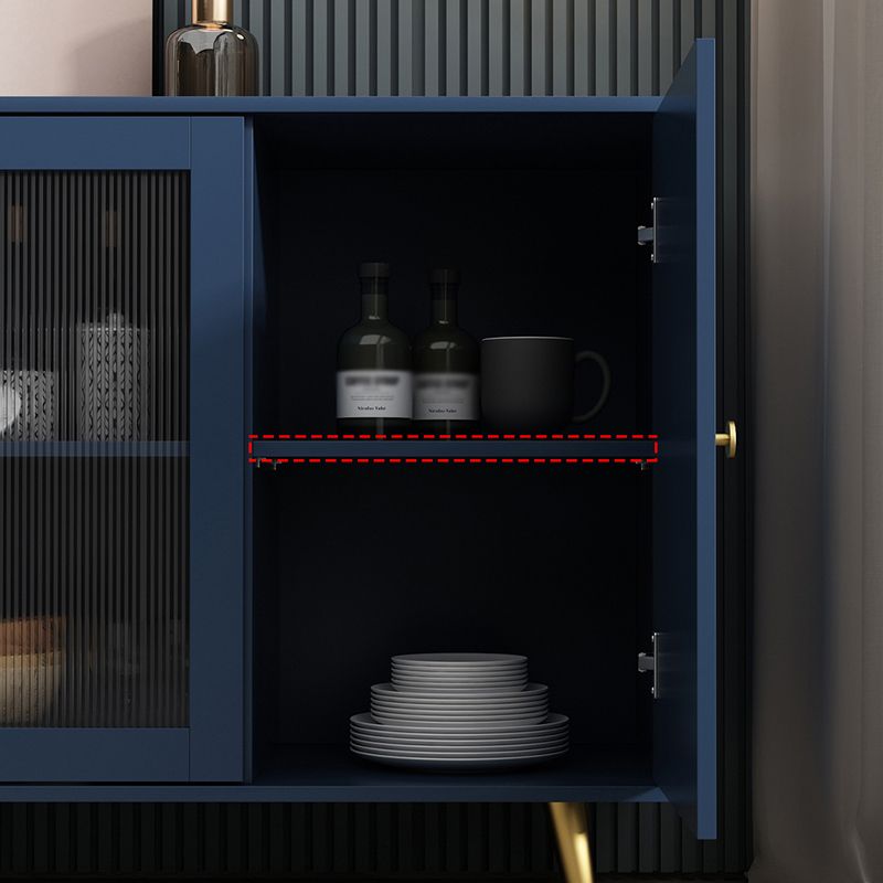 3-Drawer Engineered Wood Sideboard Modern Glass Doors Cabinets Credenza for Living Room Clearhalo 'buffet_sideboard' 'Buffets & Sideboards' 'furn' 'furn_buffet_sideboard' 'Furniture' 'furniture_buffet_sideboard' 'Kitchen & Dining Furniture' 1200x1200_47872f1e-913b-47ed-9080-57a31ce33cf5