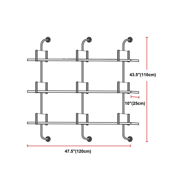 Wooden Floating Storage Bookshelf Modern Wall Mounted Bookcase