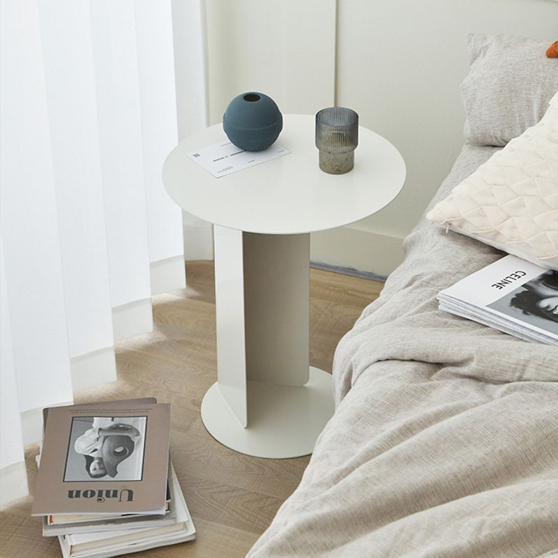 ミッドセンチュリーモダンラウンドサイド表19.68インチ台座エンドテーブル