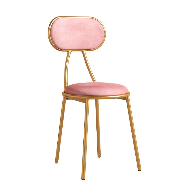 Glam Style Open Back Chair Upholstered Stackable Dining Side Chair Clearhalo 'Dining Chairs' 'Dining Tables & Seating' 'dining_chair' 'furn' 'furn_dining_chair' 'Furniture' 'furniture_dining_chair' 'Kitchen & Dining Furniture' 1200x1200_478812d3-3c9a-4544-98f5-8176a9ea6be1