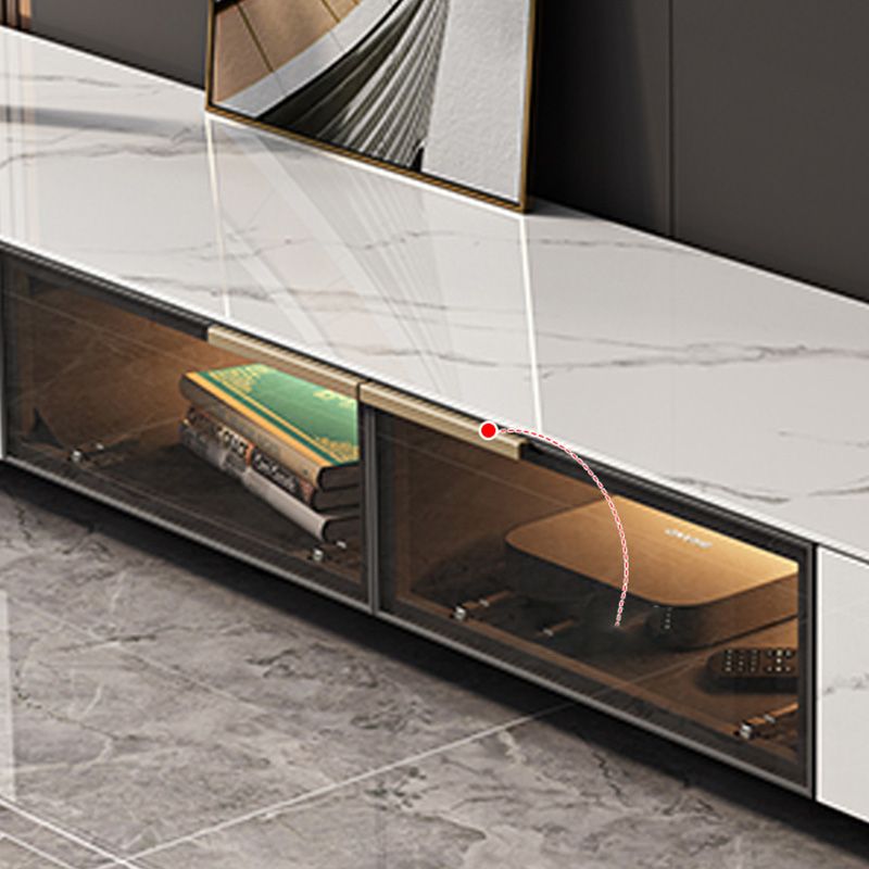 Stone TV Stand Console Contemporary Media Console with Drawers Clearhalo 'furn' 'furn_tv_stands_entertainment_centers' 'Furniture' 'Living Room Furniture' 'TV Stands & Entertainment Centers' 'TV Stands & Media Storage Furniture' 'tv_stands_entertainment_centers' 1200x1200_478819c2-d94f-4e69-a2ee-c3b35651f1f6