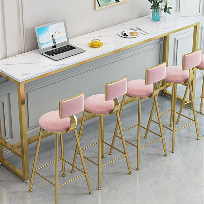 Indoor-Glam-Bar-Esstisch, rechteckiger Barhocker-Tisch mit Fußstütze