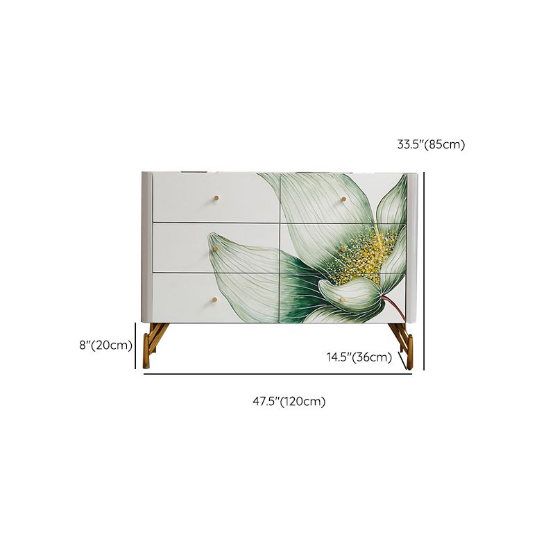 Sideboard di stoccaggio in pietra in stile stile di lusso con cassetti