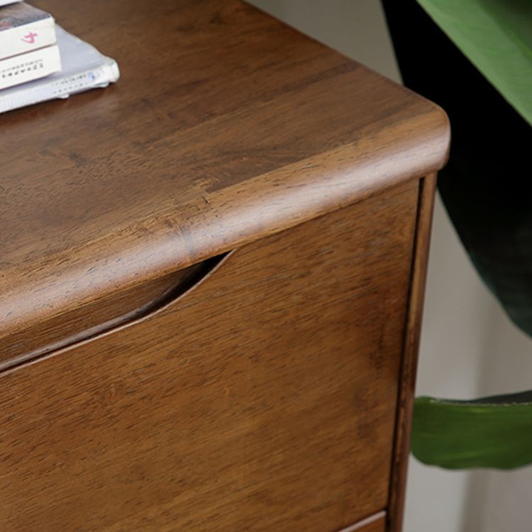 Cassa di stoccaggio in legno di gomma Cassetta di stoccaggio moderno con cassetti per camera da letto