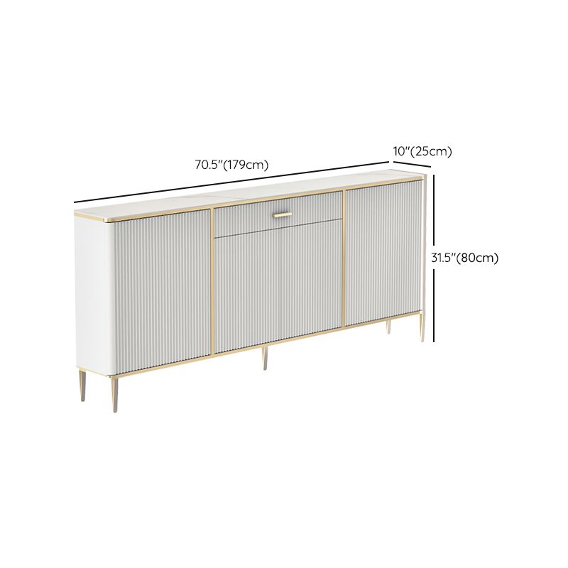 Glam Sideboard Table Stone Sideboard Cabinet with Doors for Kitchen Clearhalo 'buffet_sideboard' 'Buffets & Sideboards' 'furn' 'furn_buffet_sideboard' 'Furniture' 'Kitchen & Dining Furniture' 1200x1200_478c5830-6eac-46be-b933-7a62a04d22ac