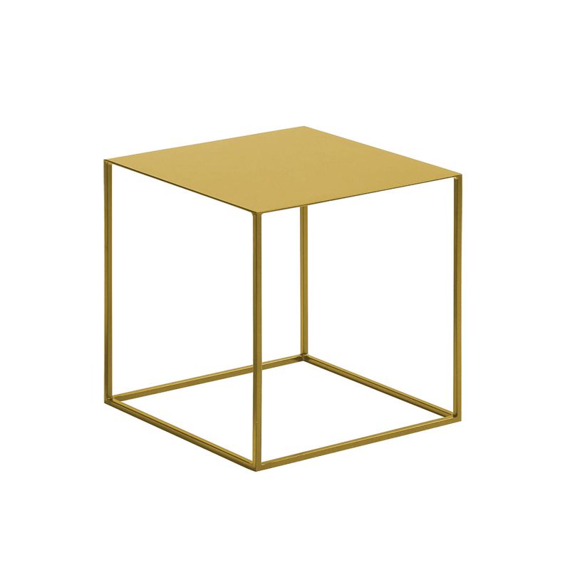 Mesa de mesa de hierro de 15.7 pulgadas de ancho marco cuadrado cuadrado de mesa lateral simple