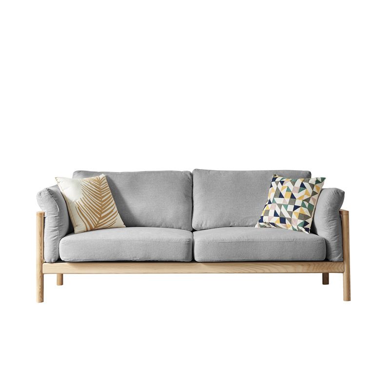 Linen Modern Sofa 32.6"W Recessed Arm Sofa with Loose Back for Living Room Clearhalo 'furn' 'furn_sofas' 'Furniture' 'furniture_sofas' 'kitchen' 'kitchen_sofas' 'Living Room Furniture' 'Sofa' 'sofas' 1200x1200_4791b247-19ec-48c3-94ee-6bbdd4325ed3