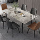 Industrial Style Dining Table Rectangle Sintered Stone 4 Legs Table with Black Frame Clearhalo ' dining_table' 'Dining Tables & Seating' 'Dining Tables' 'furn' 'furn_dining_table' 'Furniture' 'furniture_dining_table' 'Kitchen & Dining Furniture' 'kitchen&dining_furn' 'kitchen' 'kitchen_dining_table' 1200x1200_4791ed3c-20b4-4f46-8fb6-4d1a70ac6247