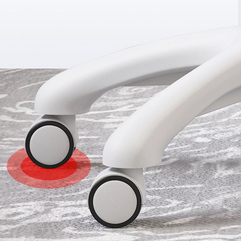 Modern White Nylon Desk Chair with Low Back Home Office Chair Clearhalo 'Furniture' 'furniture_office_chair' 'Office Chairs' 'Office Furniture' 'office_chair' 1200x1200_47936ed6-32b9-44ad-a83a-f1a79f1f8381