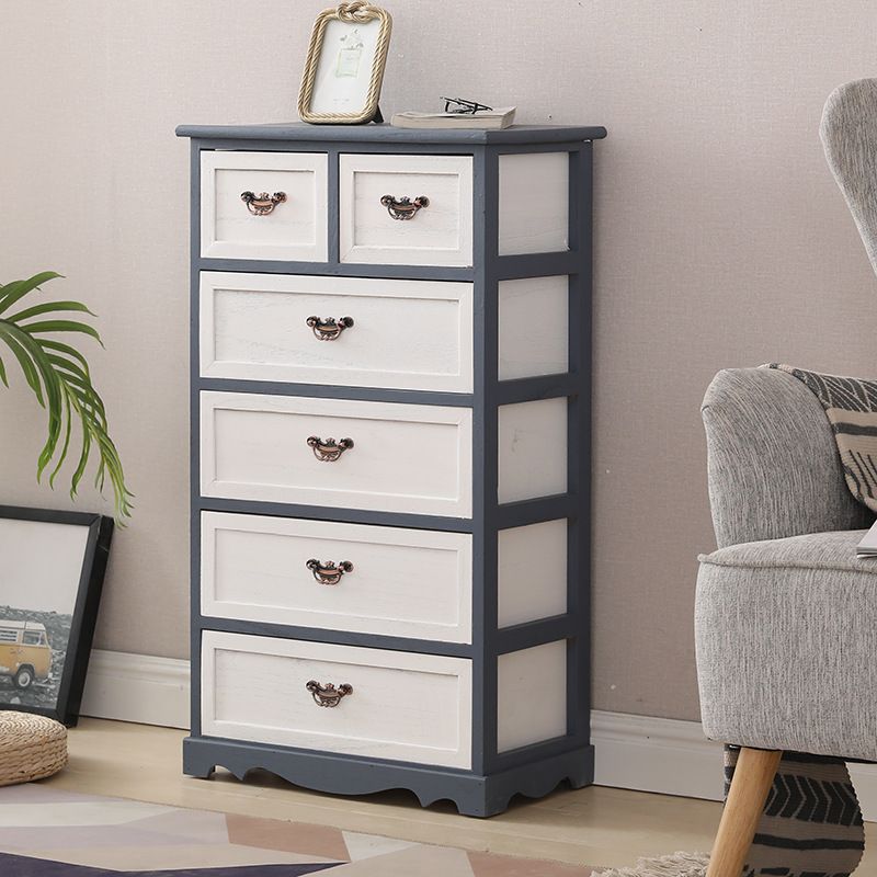 Casse di deposito verticale da 12 "W il torace in legno vintage con cassetti