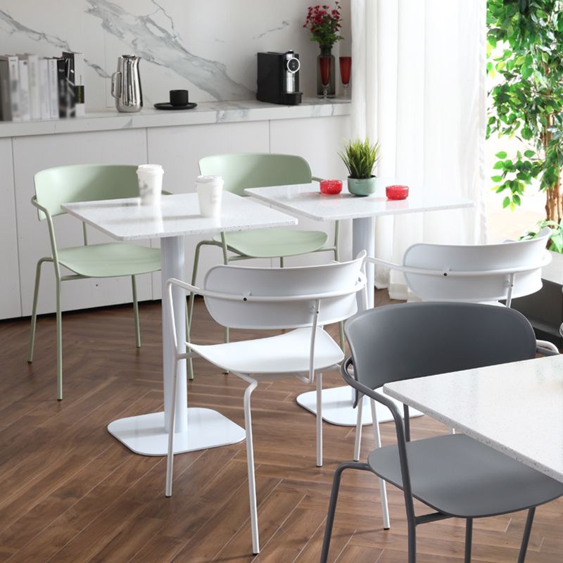Industrial Style Dining Table Pedestal Dining Room Collection ,23.6"L x 23.6''W x 29.5"H Clearhalo ' dining_table' 'Dining Tables & Seating' 'Dining Tables' 'furn' 'furn_dining_table' 'Furniture' 'furniture_dining_table' 'Kitchen & Dining Furniture' 'kitchen&dining_furn' 'kitchen' 'kitchen_dining_table' 1200x1200_4793fd30-76b7-4b3a-ac83-f9e3414f0f52