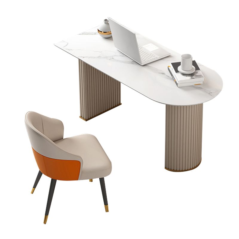 Peninsula Stone Office Bureau Glam Style Metal Writing Bureau pour bureau