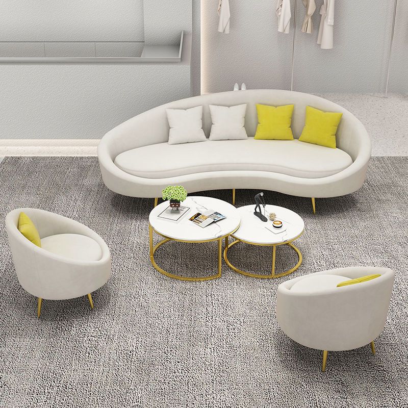 Contemporary Curved Sofa for Apartment 33.46" High Sloped Arm Sofa Clearhalo 'furn' 'furn_sofas' 'Furniture' 'Living Room Furniture' 'Sofa' 'sofas' 1200x1200_4796608d-badd-4410-a2a6-eea6617bd45b