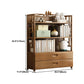 Brown Color Modern Style Bookshelf Closed Back Wood Bookcase