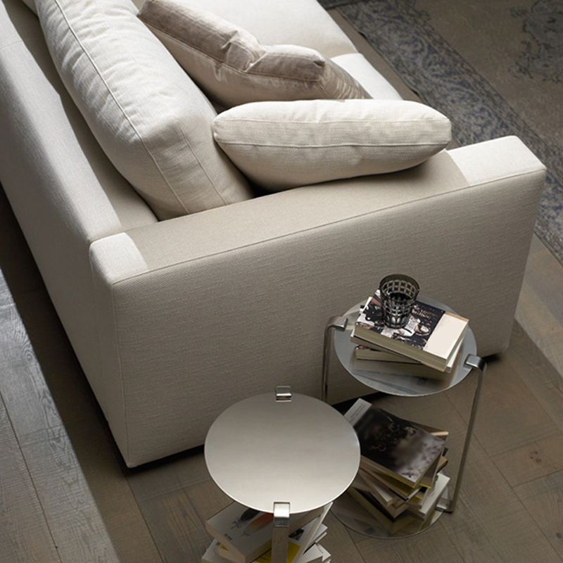 White Slipcovered Fabric Settee Recessed Arm Sofa with Pillows Clearhalo 'furn' 'furn_sofas' 'Furniture' 'furniture_sofas' 'kitchen' 'kitchen_sofas' 'Living Room Furniture' 'Sofa' 'sofas' 1200x1200_479b1142-a53f-4045-8ca5-79020e31d4fa