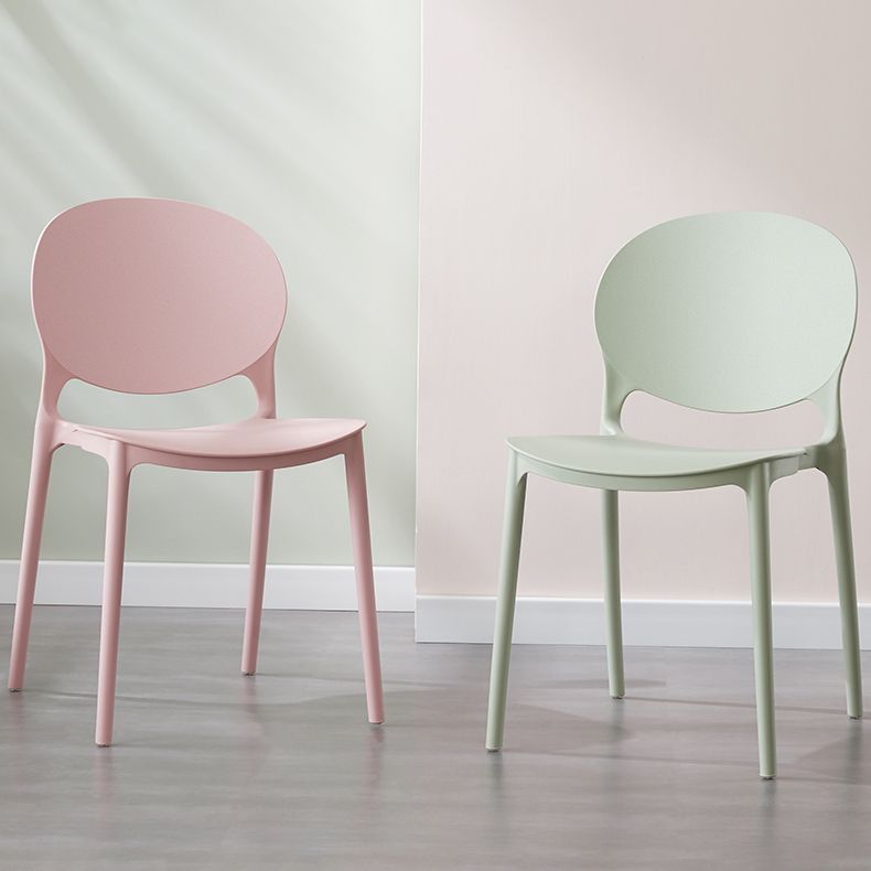 Scandinavian Armless Dining Chairs Stackable Plastic Open Back Side Chair Clearhalo ' kitchen&dining_furn' 'Dining Chairs' 'Dining Tables & Seating' 'dining_chair' 'furn' 'furn_dining_chair' 'Furniture' 'furniture_dining_chair' 'Kitchen & Dining Furniture' 'kitchen' 1200x1200_479b1701-0094-42b6-a0d5-2c07bcabe88e