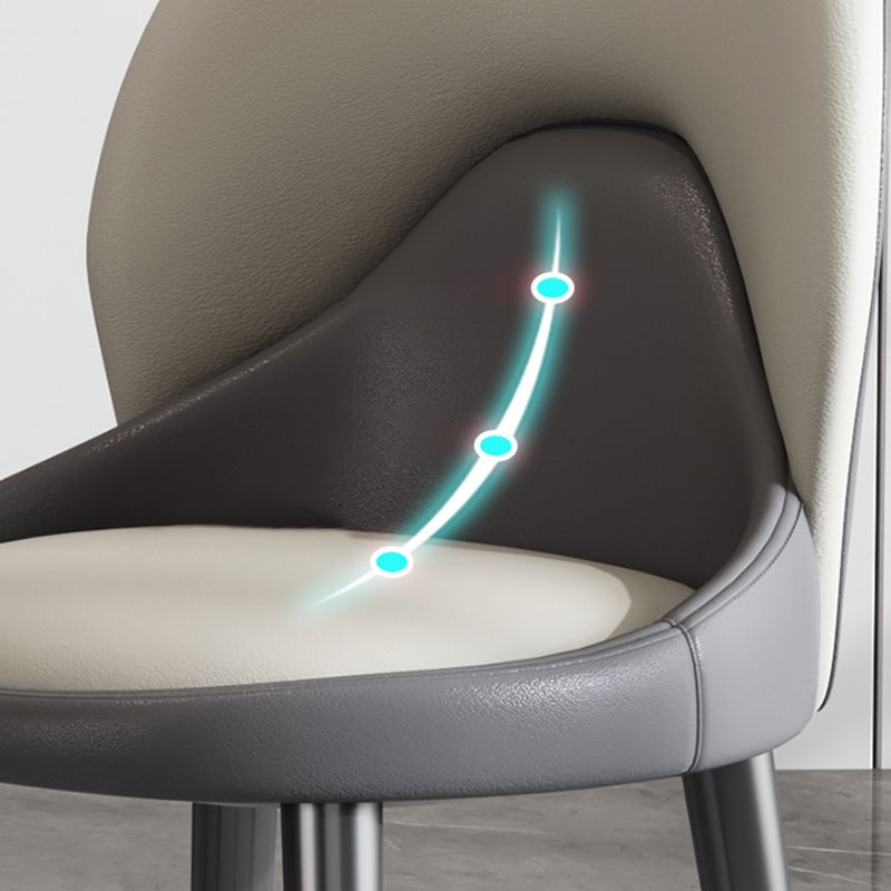 Modern Style Side Chair Indoor Solid Back Metal Upholstered Dining Room Chair (Set of 2) Clearhalo ' kitchen&dining_furn' 'Dining Chairs' 'Dining Tables & Seating' 'dining_chair' 'furn' 'furn_dining_chair' 'Furniture' 'furniture_dining_chair' 'Kitchen & Dining Furniture' 'kitchen' 1200x1200_479ba421-82de-4d8f-b03d-af347be64ddf