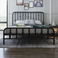 Luxe low profile bedframe metalen standaardbed met hoofdeinde met hoofdeinde