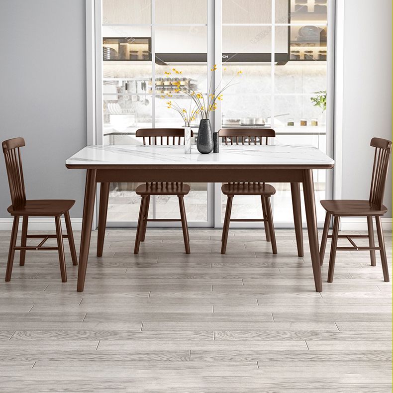 Modern Style Home Sintered Stone Dining Table Rectangle Shape Table with Wood Base Clearhalo ' dining_table' 'Dining Tables & Seating' 'Dining Tables' 'furn' 'furn_dining_table' 'Furniture' 'furniture_dining_table' 'Kitchen & Dining Furniture' 'kitchen&dining_furn' 'kitchen' 'kitchen_dining_table' 1200x1200_479e0870-22ec-4cd9-abf0-eb91ba1b4540