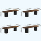 Oval Dark Wood Color Dining Table Pine Solid Wood Table Modern with Double Pedestal Clearhalo ' dining_table' 'Dining Tables & Seating' 'Dining Tables' 'furn' 'furn_dining_table' 'Furniture' 'furniture_dining_table' 'Kitchen & Dining Furniture' 'kitchen&dining_furn' 'kitchen' 'kitchen_dining_table' 1200x1200_479e1f68-cf0b-4614-b773-96c57cb4f6f5