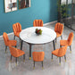 Modern Style Sintered Stone Dining Table Round Drop-Leaf Table with Wooden Base Clearhalo ' dining_table' 'Dining Tables & Seating' 'Dining Tables' 'furn' 'furn_dining_table' 'Furniture' 'furniture_dining_table' 'Kitchen & Dining Furniture' 'kitchen&dining_furn' 'kitchen' 'kitchen_dining_table' 1200x1200_479e994f-d1bd-4bb0-8112-9a029802d6da