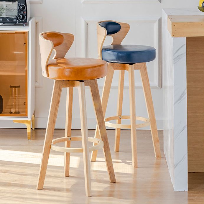 Contemporary Counter Round Bar Stool Armless Wood Bar Stool with Footrest Clearhalo 'Bar Furniture' 'Bar Stools' 'bar_stools' 'furn' 'furn_bar_stools' 'furniture_bar_stools' 'Kitchen & Dining Furniture' 'kitchen&dining_furn' 'kitchen' 'kitchen_furn' Furniture' 1200x1200_47a10123-23c3-4e4a-92af-888ccaae6bcf