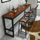 Pine Wood Bar Dining Table Industrial Bar Table with Trestle Base Clearhalo 'Bar Furniture' 'Bar Tables' 'bar_tables' 'furn' 'furn_bar_tables' 'Furniture' 'furniture_bar_tables' 'Kitchen & Dining Furniture' 1200x1200_47a14d71-6874-4199-87ef-580bf20bfff2