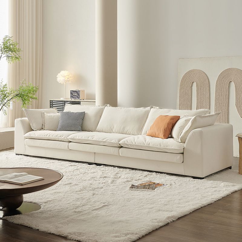 Sofá Velé Contemporáneo con almohada y brazo cuadrado en madera