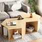 Modernism Simple Geometric Coffee Cocktail Table with Storage Clearhalo 'Coffee & Accent Tables' 'Coffee Tables' 'coffee_tables' 'furn' 'furn_coffee_tables' 'Furniture' 'Living Room Furniture' 1200x1200_47a386df-03e5-4022-be12-e55ef330c708