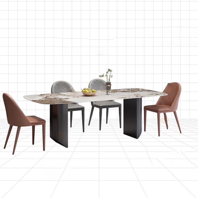 Simplicity Style Dinette Table Rectangle Stone Dining Room Table for Kitchen Clearhalo 'Dining Tables & Seating' 'Dining Tables' 'dining_table' 'furn' 'furn_dining_table' 'Furniture' 'Kitchen & Dining Furniture' 1200x1200_47a4af59-c08f-4b25-8dd0-f02885983ef0