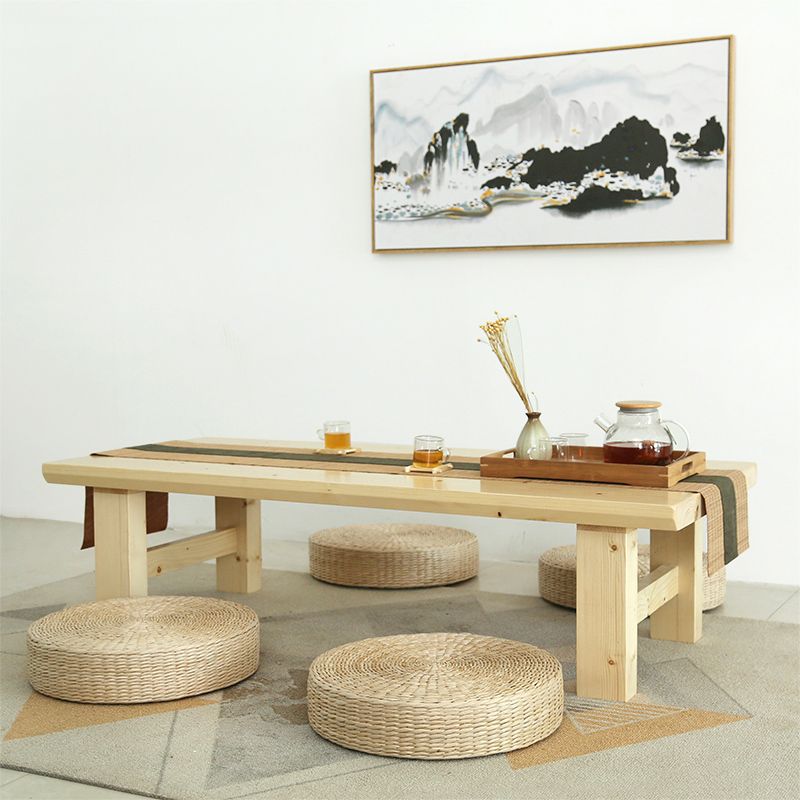 Zeitgenössischer Couchtisch aus Massivholz mit 4 Beinen, Kaffee- und Cocktailtisch