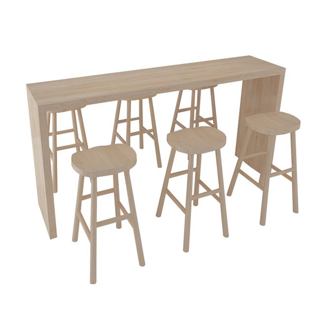 Rectangle Counter Dining Table in Log, Modern Counter Table with 41.3-inch Height Clearhalo 'Bar Furniture' 'Bar Tables' 'bar_tables' 'furn' 'furn_bar_tables' 'Furniture' 'Kitchen & Dining Furniture' 1200x1200_47a5f2d2-314f-4ac1-8db9-2a1252cd79f2
