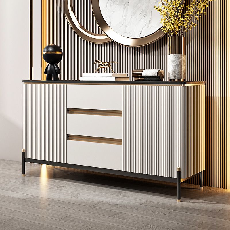 Strete sideboard di pietra server moderno e contemporaneo con armadi e cassetti