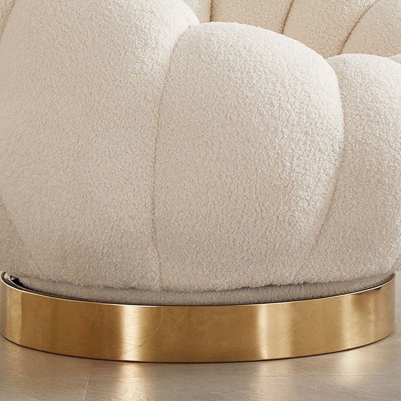 2 places 27,5 "h Microfibre / agneau en toison en toison en pente à bras pour salon