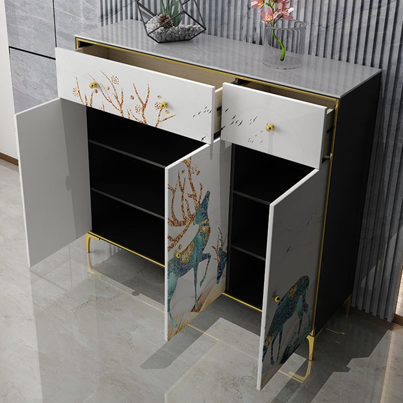 Glam Sideboard Cabinet Stone Sideboard with Drawers for Living Room Clearhalo 'buffet_sideboard' 'Buffets & Sideboards' 'furn' 'furn_buffet_sideboard' 'Furniture' 'Kitchen & Dining Furniture' 1200x1200_47a80e37-b7e7-40a1-915d-5d61f0fd4698