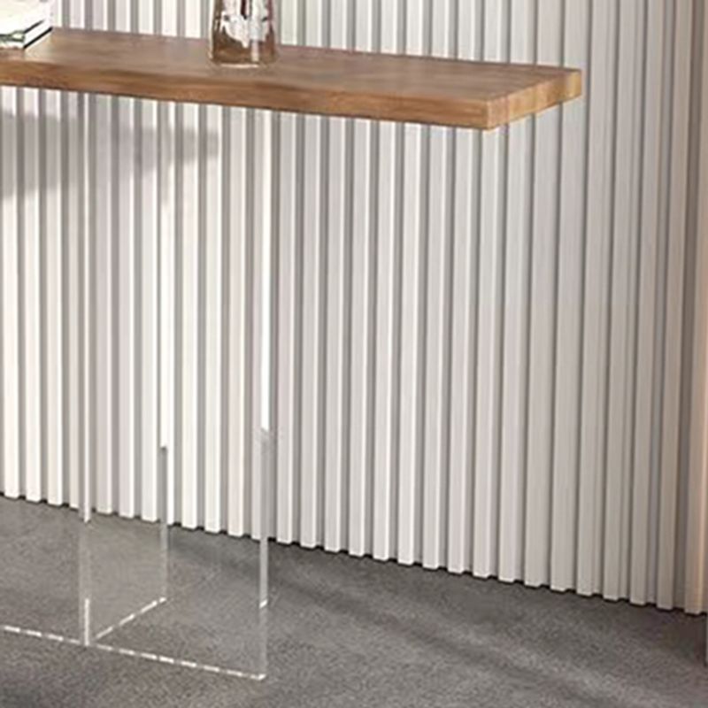 Table de la consola contemporánea de forma rectángulo Sofá de la consola de pino en natural/negro