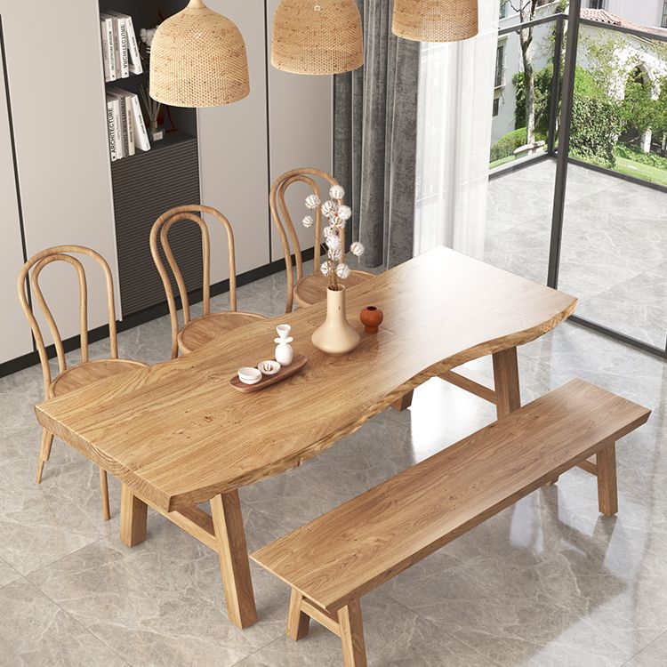 Rectangle Wood Color Dining Table Solid Wood Table Modern Style with 4 Legs Clearhalo ' dining_table' 'Dining Tables & Seating' 'Dining Tables' 'Furniture' 'furniture_dining_table' 'Kitchen & Dining Furniture' 'kitchen&dining_furn' 'kitchen' 'kitchen_dining_table' 1200x1200_47a9d732-012f-4bb7-9956-e2f15cfa3c94