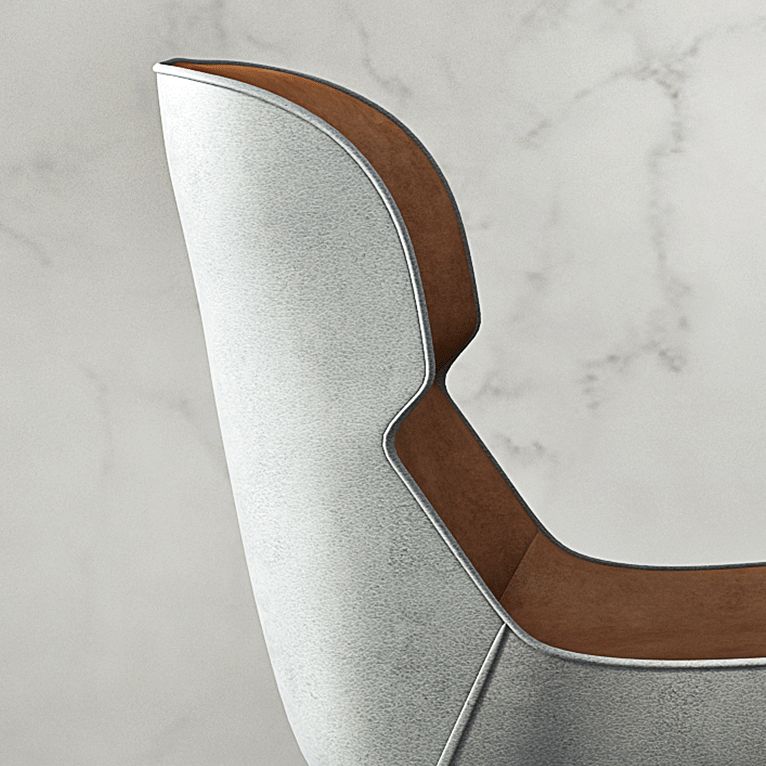 Contemporary Metal Dining Room Armless chairs Wingback Side Chair for Home Use Clearhalo ' kitchen&dining_furn' 'Dining Chairs' 'Dining Tables & Seating' 'dining_chair' 'furn' 'furn_dining_chair' 'Furniture' 'furniture_dining_chair' 'Kitchen & Dining Furniture' 'kitchen' 1200x1200_47ab4f23-7bdd-4e61-8c99-324ed2f6b020