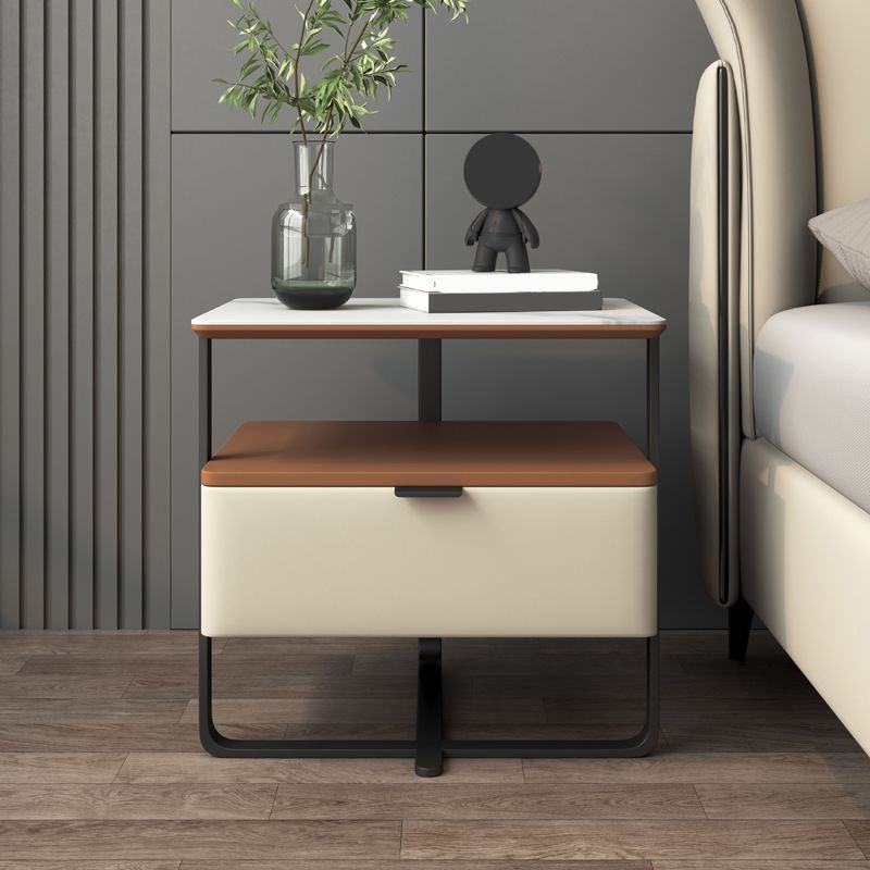 18,9 "tavolo da notte in pietra alta mobile in legno con cassetto