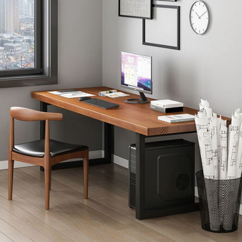 Industrial Writing Desk Solid Wood Sled Base Office Desk , 29.53-inch Tall Clearhalo 'furn' 'furn_office_desk' 'Furniture' 'Office Desks' 'Office Furniture' 'office_desk' 1200x1200_47ac6b05-3d7b-4a42-9e3d-d68f045808bc