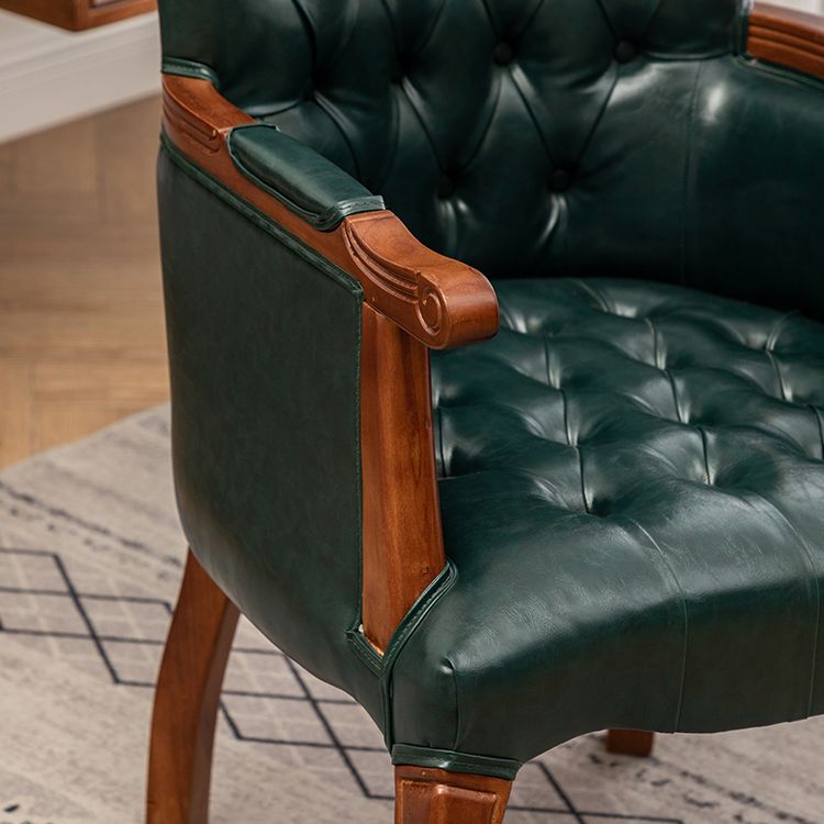 Victorian Dining Arm Chair Solid Back Side Chair with 4 Wood Legs for Home Use Clearhalo ' kitchen&dining_furn' 'Dining Chairs' 'Dining Tables & Seating' 'dining_chair' 'furn' 'furn_dining_chair' 'Furniture' 'furniture_dining_chair' 'Kitchen & Dining Furniture' 'kitchen' 1200x1200_47acc447-58a9-47bb-963b-1ef22af2b7a0