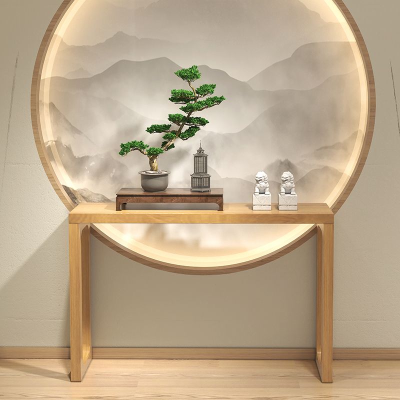 Tavolo da console a rettangolo in legno massiccio Base 33,46 "TABELLO FINE ALTA