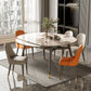 Extendable Sintered Stone Dining Table Round Table with 4 Legs for Home