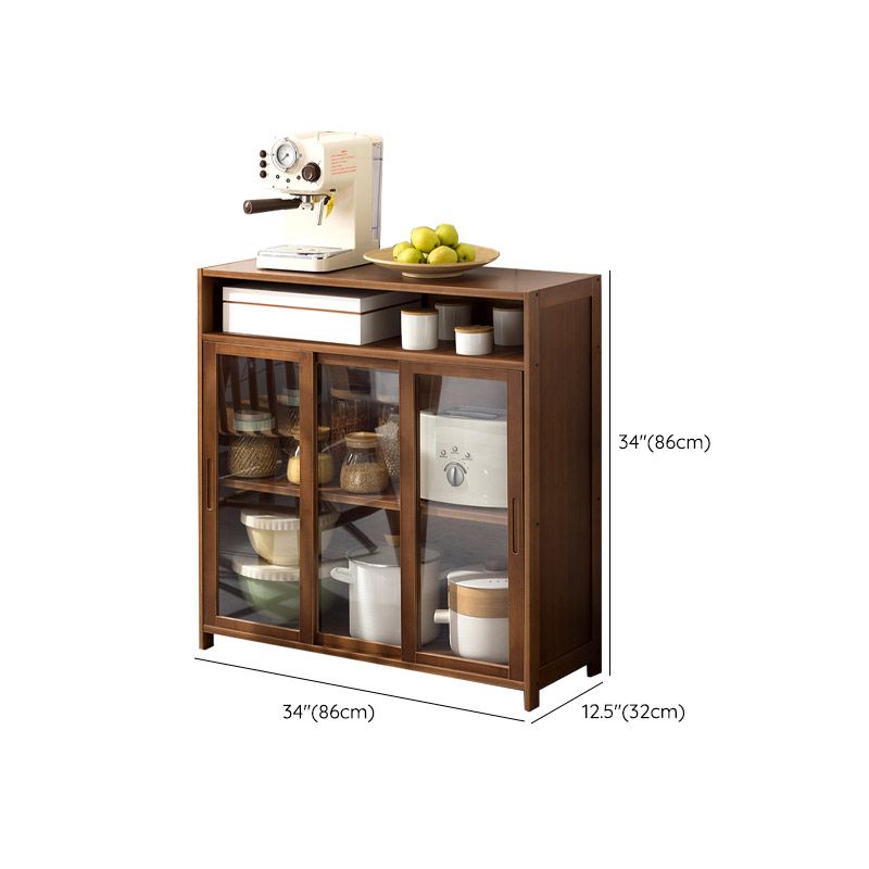 Sideboard di bambù moderno di vetro di vetro per uso della cucina