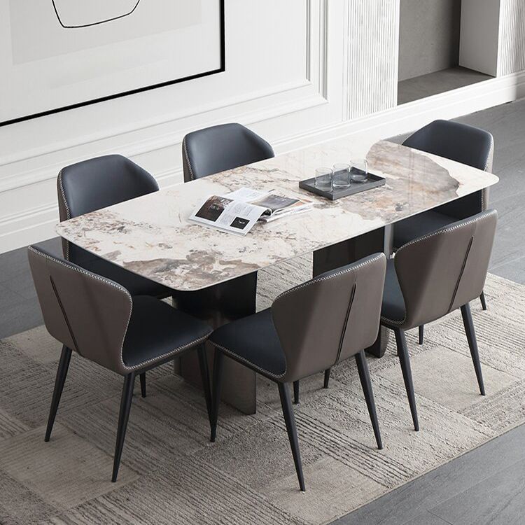 1/4/5/7 Pieces Dining Chairs Set Sintered Stone Rectangle Dining Room Set Clearhalo 'Dining Room Sets' 'Dining Tables & Seating' 'dining_room_set' 'furn' 'furn_dining_room_set' 'Furniture' 'furniture_dining_room_set' 'Kitchen & Dining Furniture' 1200x1200_47b2c0a9-53d0-4583-b12b-45d3e48bec20