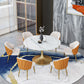 Round Sintered Stone Dining Table Traditional Luxury Tulip Dining Table