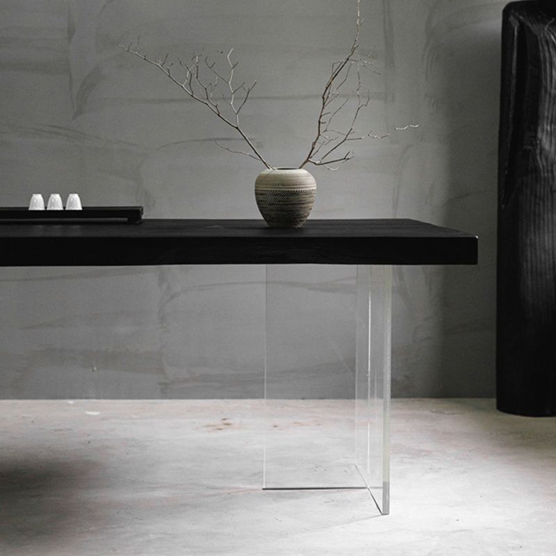 Pine Wood Top Dining Table Contemporary Rectangle Dining Table with Double Pedestal Base Clearhalo ' dining_table' 'Dining Tables & Seating' 'Dining Tables' 'furn' 'furn_dining_table' 'Furniture' 'furniture_dining_table' 'Kitchen & Dining Furniture' 'kitchen&dining_furn' 'kitchen' 'kitchen_dining_table' 1200x1200_47b3ed7c-5e34-45c8-a74d-1890cb4f9c08